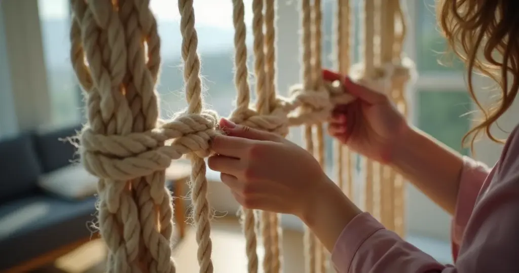 Como Fazer Divisória de Ambientes com Cordas: DIY Fácil! Como Fazer Divisória de Ambientes com Cordas: DIY Fácil!