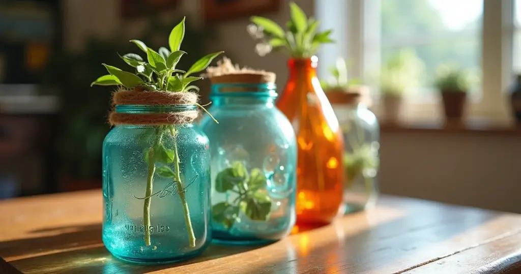 Decoração Potes Vidro Reutilizados: Transforme sua Casa! Decoração Potes Vidro Reutilizados: Transforme sua Casa!