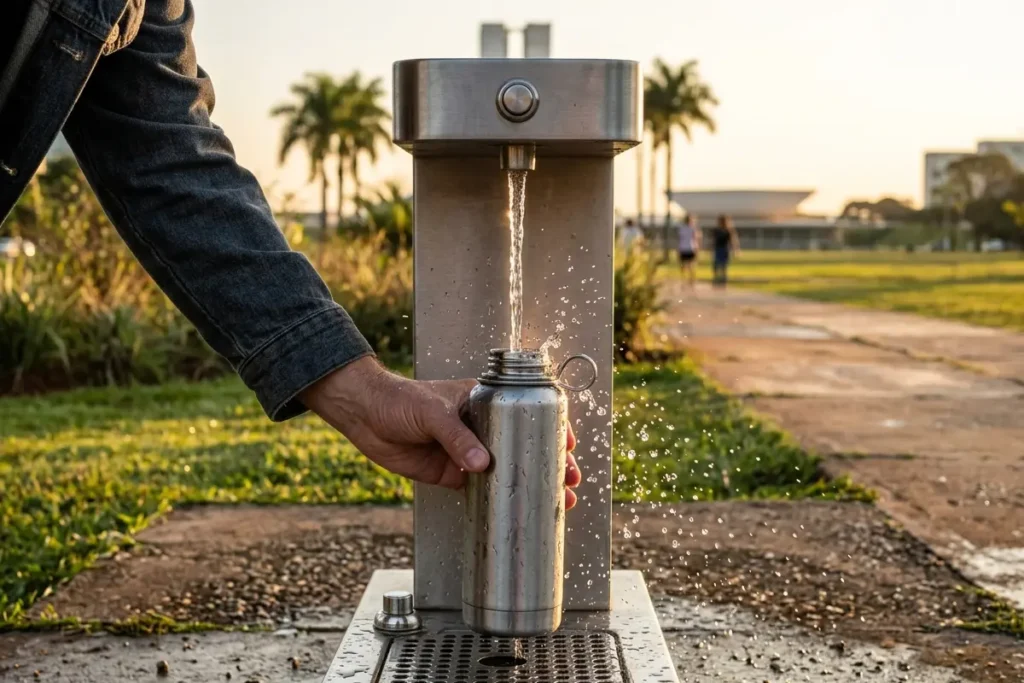 Parques de Brasília ganham pontos de hidratação e novas torneiras acessíveis