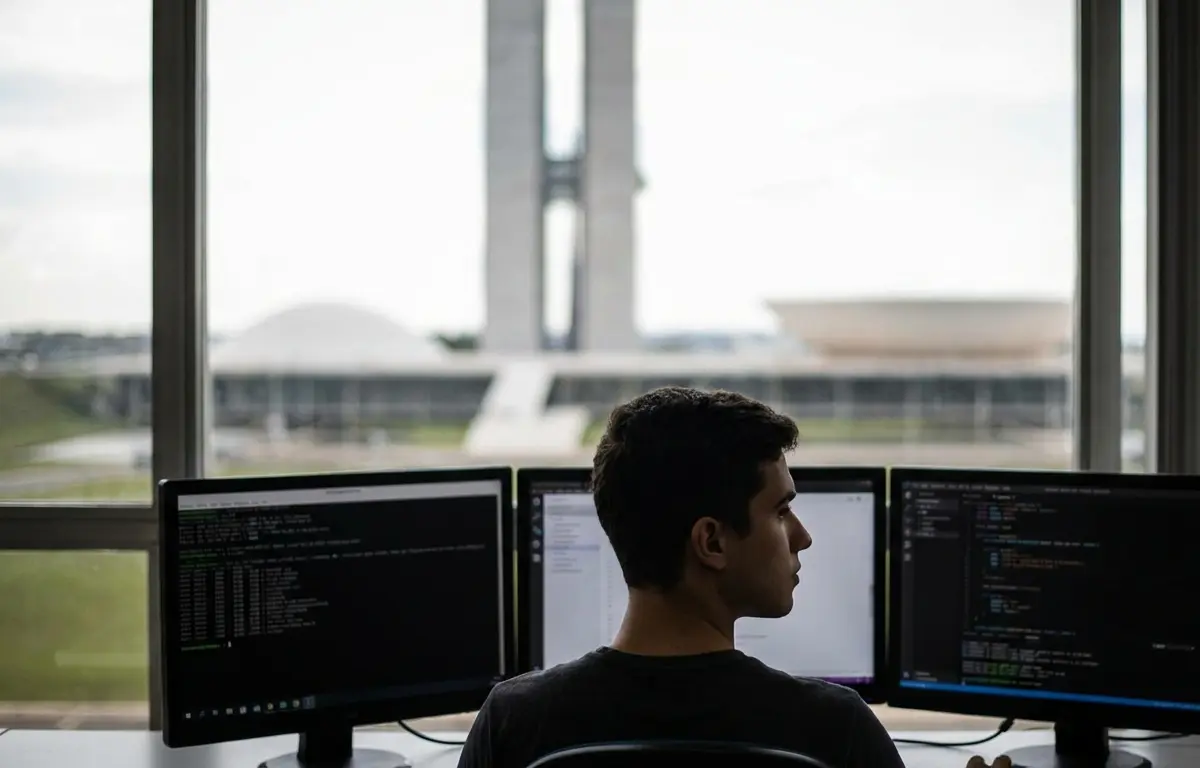 João Guilherme como hacker: estreia polêmica em Brasília