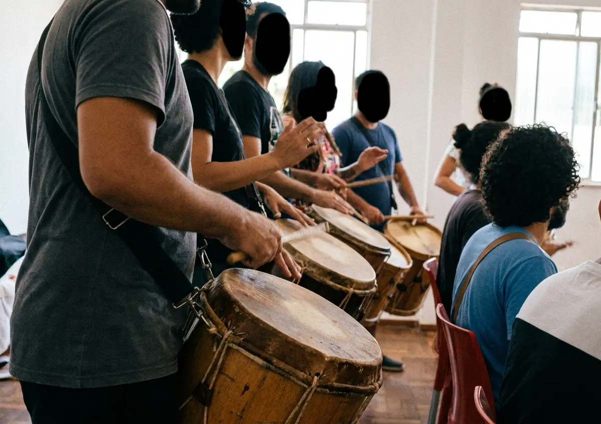 Oficina gratuita de maracatu no Guará