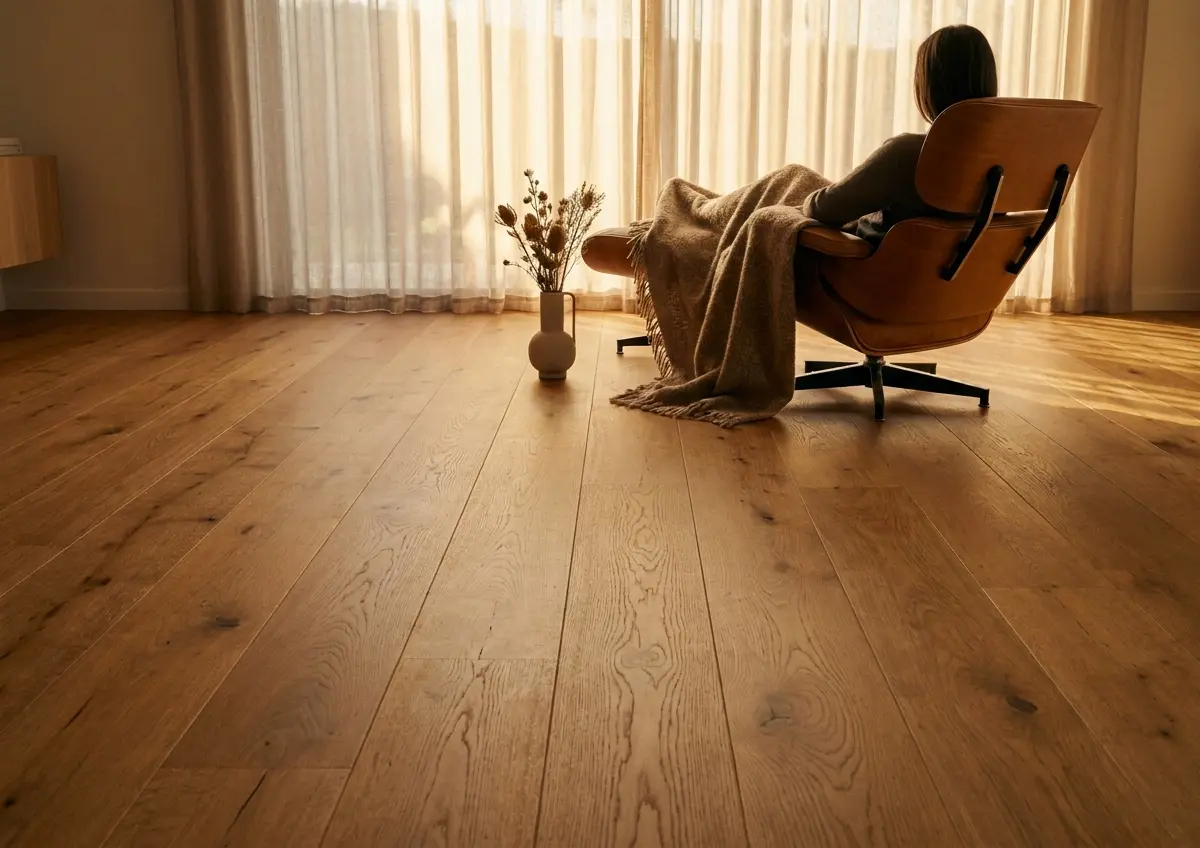 Pisos modernos para salas em 2026: porcelanato ou vinílico?