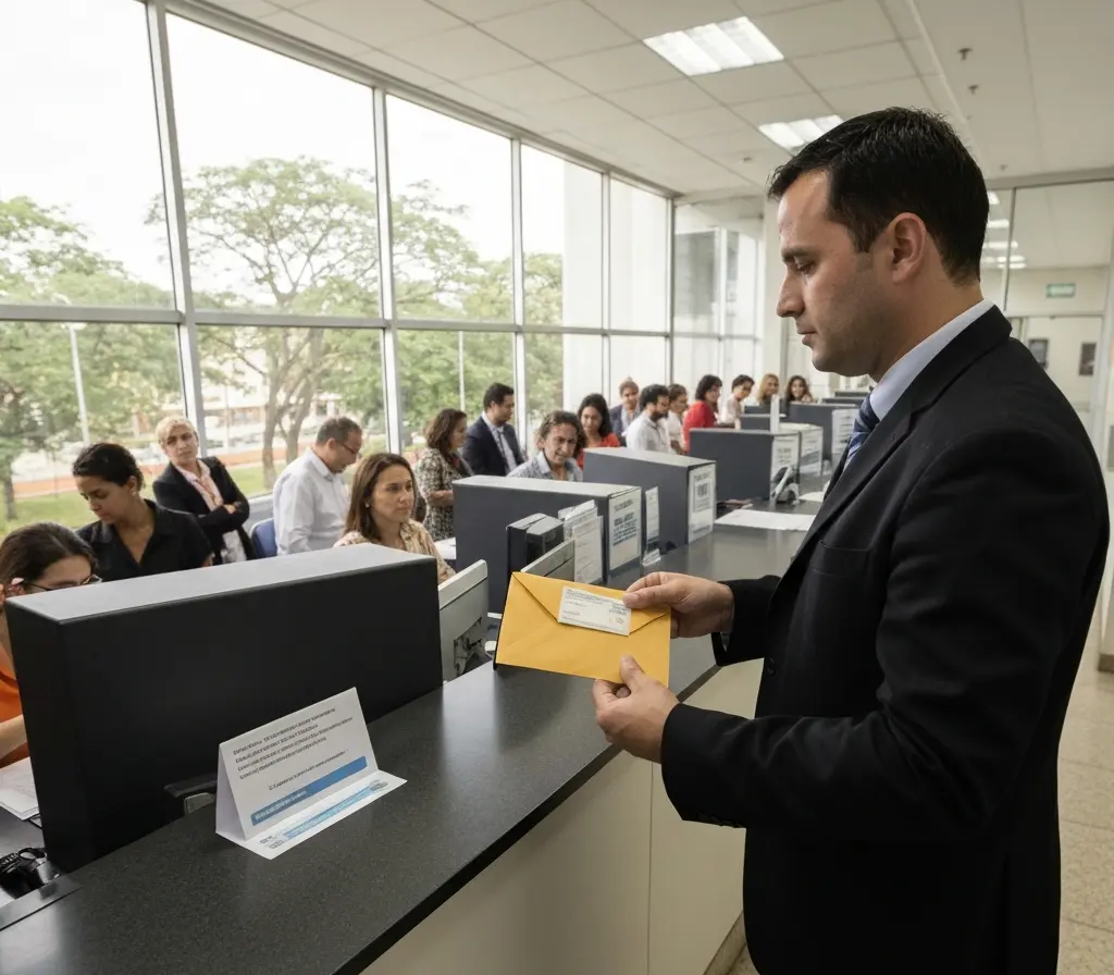 Brasília: 31% já têm a nova carteira de identidade e serviços ajustam rotinas Balcão de atendimento em posto de identificação em Brasília com fila e atendente entregando cartão