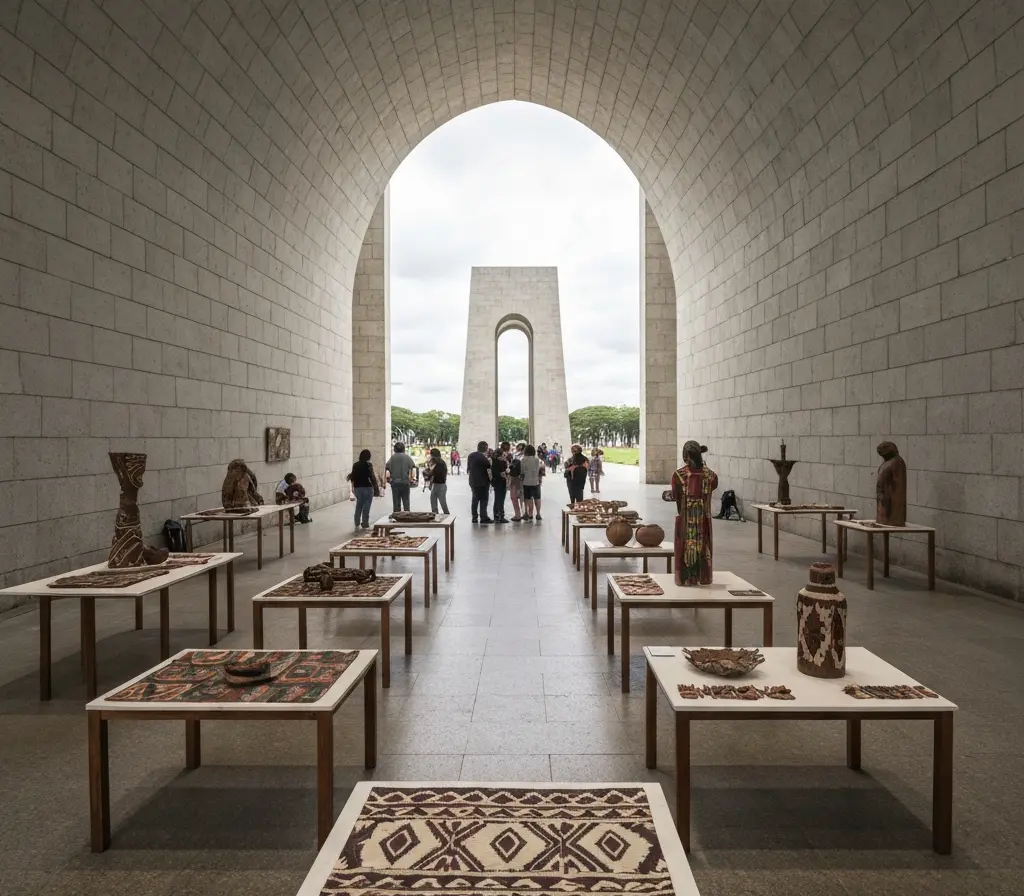 Últimos dias: Brasília Design Week expõe design e saberes ancestrais no Memorial Peças de design autoral expostas no Memorial dos Povos Indígenas, artesão de perfil