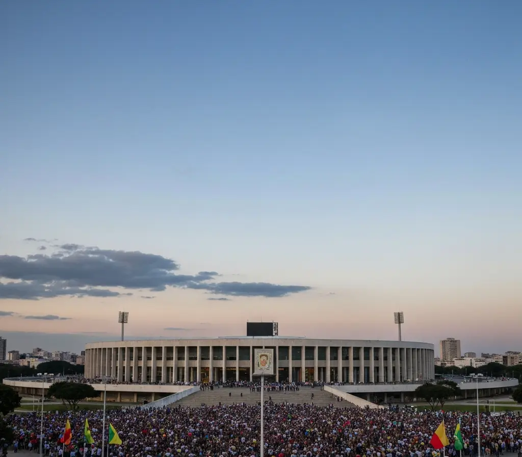 Copa do mundo de 2026 bate 7 recordes e altera público e receita em Brasília Multidão no Estádio Nacional de Brasília com Congresso Nacional ao fundo